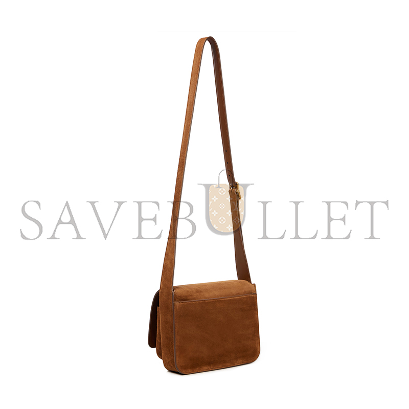 y*l Sa**t Lau*nt small satchel in suede 633151 (21*16*5cm)